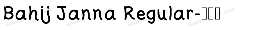 Bahij Janna Regular字体转换